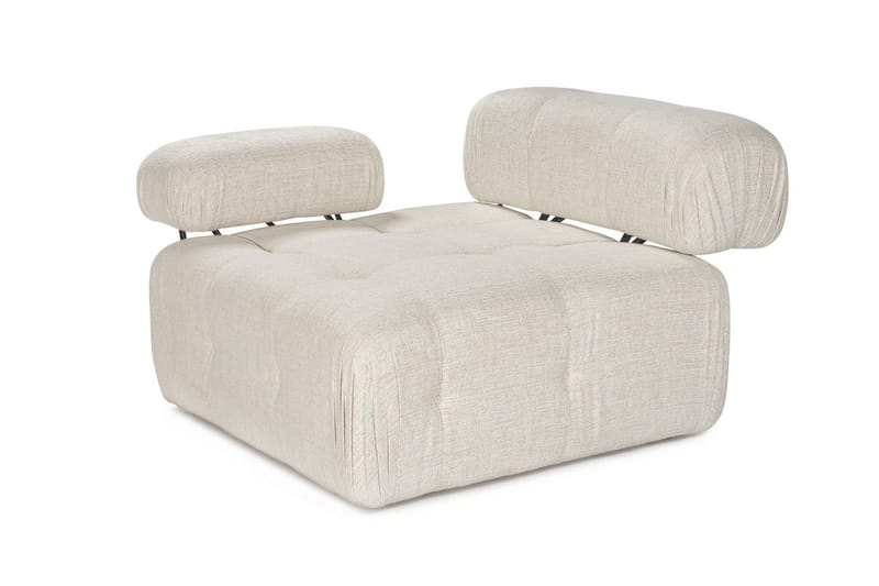 Belgin Vänstermodul / Fåtölj med utfällbara armstöd och ryggstöd - Cream - Möbler - Stolar & fåtöljer - Fåtölj