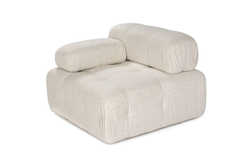 Belgin Vänstermodul / Fåtölj med utfällbara armstöd och ryggstöd - Cream - Möbler - Stolar & fåtöljer - Fåtölj