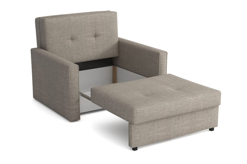 Bensbyn 2-sits Bäddsoffa 80x196 cm med Förvaring i Tyg - Grå - Möbler - Soffa - Bäddsoffa - Bäddsoffa 2 sits