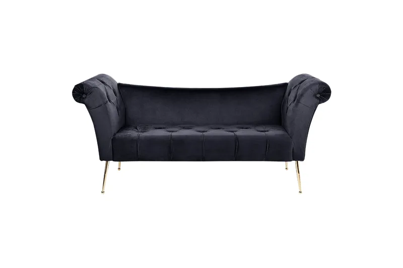 Bethely Schäslong 175 cm, Guld/Svart