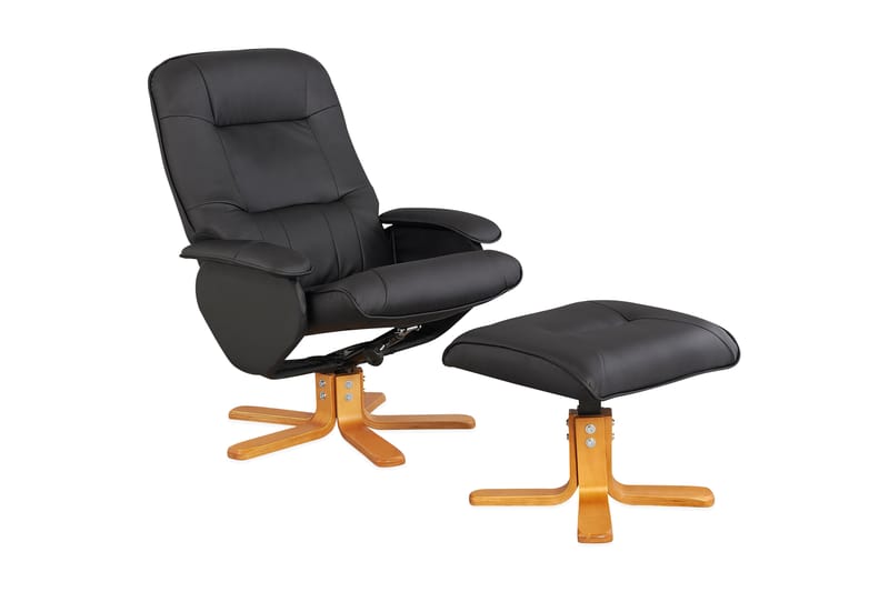 Arpino Reclinerfåtölj Konstläder - Svart - Möbler - Stolar & fåtöljer - Fåtölj - Biofåtölj & reclinerfåtölj