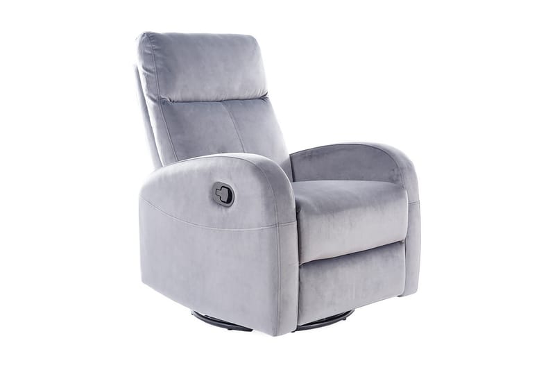 Athos Reclinerfåtölj Ställbar - Sammet/Grå - Möbler - Stolar & fåtöljer - Fåtölj - Biofåtölj & reclinerfåtölj