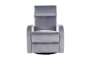 Athos Reclinerfåtölj Ställbar - Sammet/Grå - Möbler - Stolar & fåtöljer - Fåtölj - Biofåtölj & reclinerfåtölj