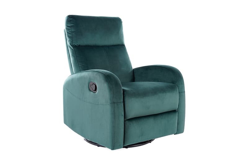 Athos Reclinerfåtölj Ställbar - Sammet/Grön - Möbler - Stolar & fåtöljer - Fåtölj - Biofåtölj & reclinerfåtölj