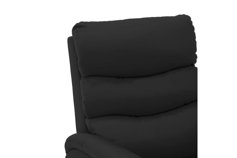 Fällbar fåtölj svart konstläder - Svart - Möbler - Stolar & fåtöljer - Fåtölj - Biofåtölj & reclinerfåtölj