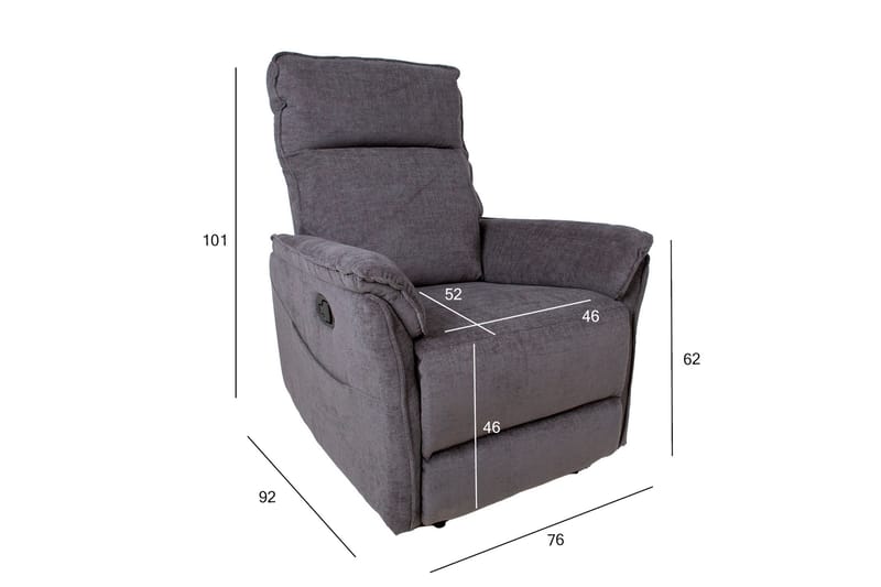 Gerry Reclinerfåtölj Grå - Möbler - Stolar & fåtöljer - Fåtölj - Biofåtölj & reclinerfåtölj