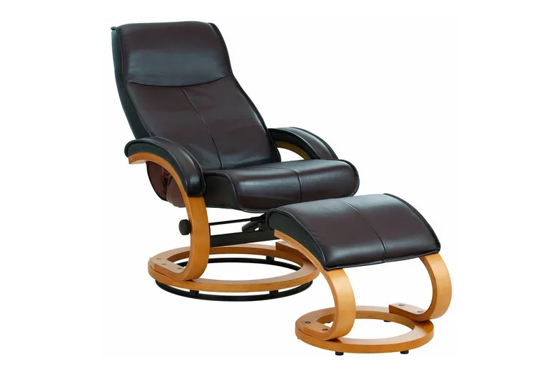 Pasha Reclinerfåtölj Läder, Grå