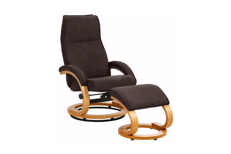 Pasha Reclinerfåtölj Microfiber - Brun/Trä - Möbler - Stolar & fåtöljer - Fåtölj - Biofåtölj & reclinerfåtölj