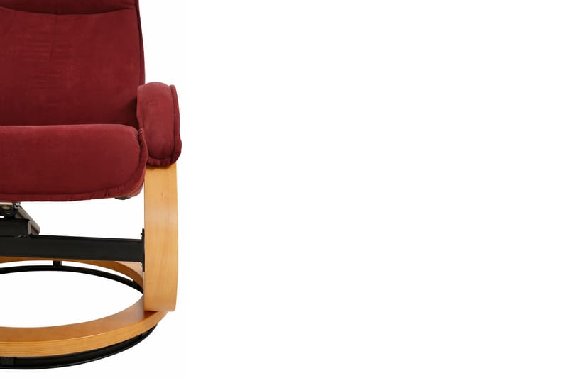 Pasha Reclinerfåtölj Microfiber - Röd/Trä - Möbler - Stolar & fåtöljer - Fåtölj - Biofåtölj & reclinerfåtölj