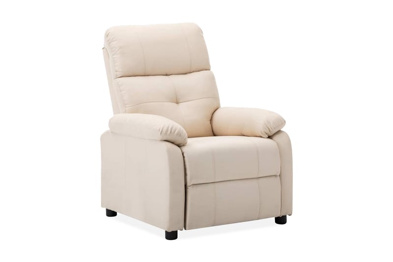 Reclinerfåtölj gräddvit tyg - Vit - Möbler - Stolar & fåtöljer - Fåtölj - Biofåtölj & reclinerfåtölj