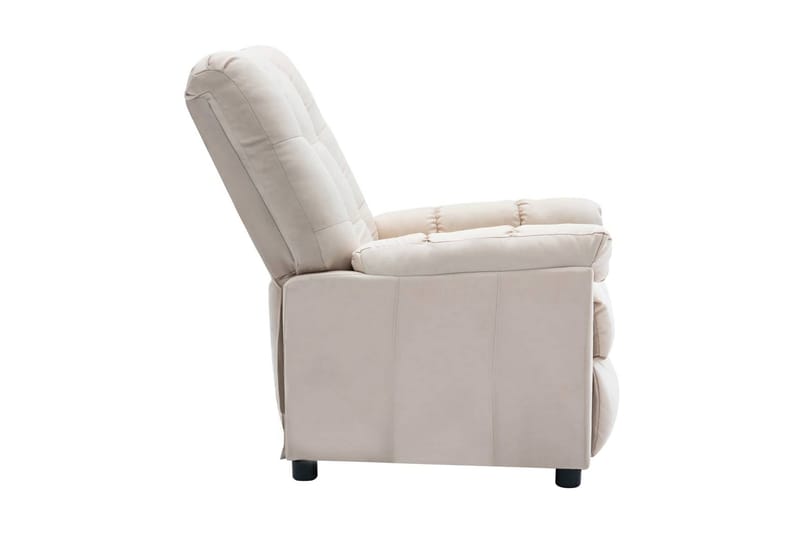 Reclinerfåtölj gräddvit tyg - Vit - Möbler - Stolar & fåtöljer - Fåtölj - Biofåtölj & reclinerfåtölj