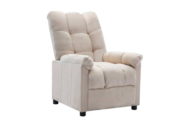 Reclinerfåtölj gräddvit tyg - Vit - Möbler - Stolar & fåtöljer - Fåtölj - Biofåtölj & reclinerfåtölj