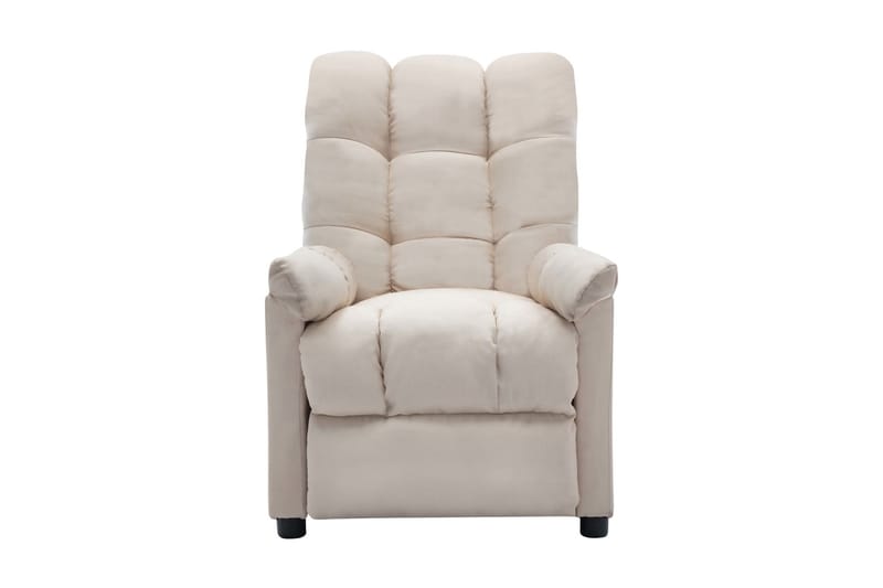 Reclinerfåtölj gräddvit tyg - Vit - Möbler - Stolar & fåtöljer - Fåtölj - Biofåtölj & reclinerfåtölj