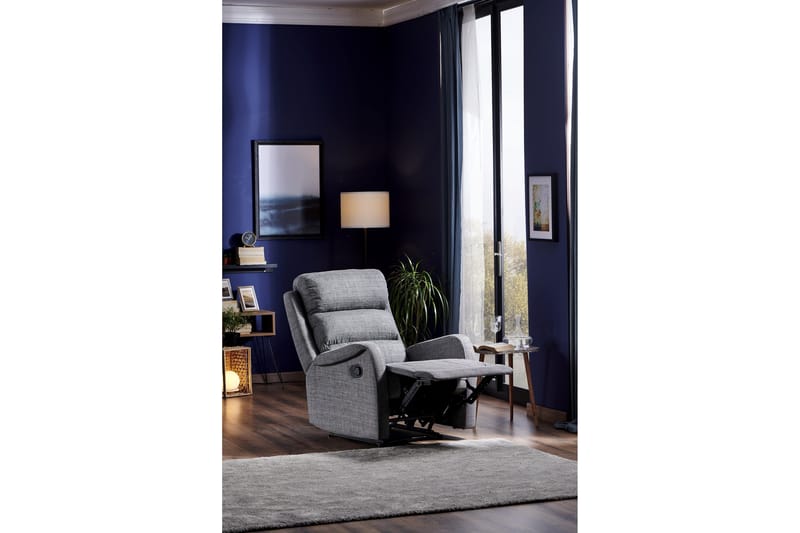 Reclinerfåtölj - Grå - Möbler - Stolar & fåtöljer - Fåtölj - Biofåtölj & reclinerfåtölj