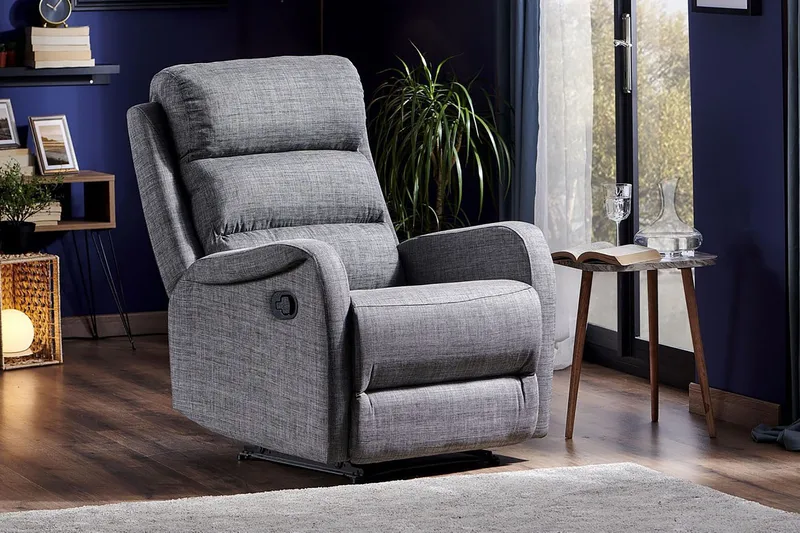 Reclinerfåtölj - Grå - Möbler - Stolar & fåtöljer - Fåtölj - Biofåtölj & reclinerfåtölj