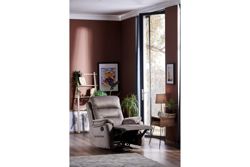 Reclinerfåtölj - Ljusbrun - Möbler - Stolar & fåtöljer - Fåtölj - Biofåtölj & reclinerfåtölj