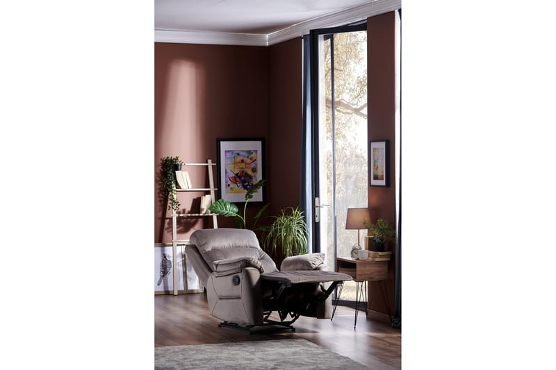 Reclinerfåtölj - Ljusbrun - Möbler - Stolar & fåtöljer - Fåtölj - Biofåtölj & reclinerfåtölj
