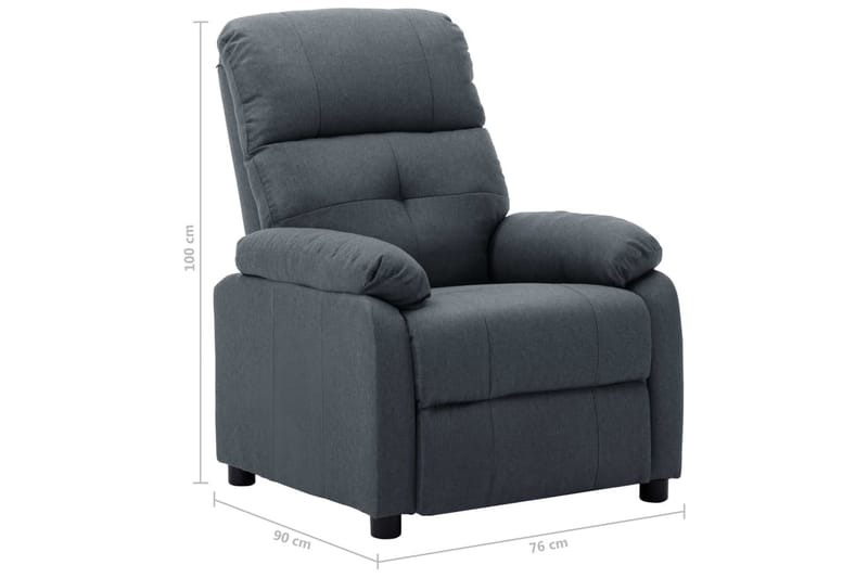 Reclinerfåtölj ljusgrå tyg - Grå - Möbler - Stolar & fåtöljer - Fåtölj - Biofåtölj & reclinerfåtölj