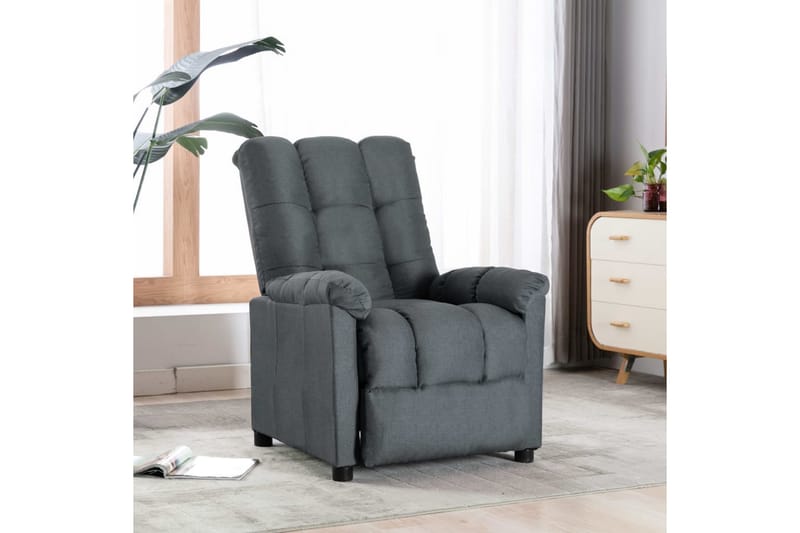 Reclinerfåtölj ljusgrå tyg - Grå - Möbler - Stolar & fåtöljer - Fåtölj - Biofåtölj & reclinerfåtölj