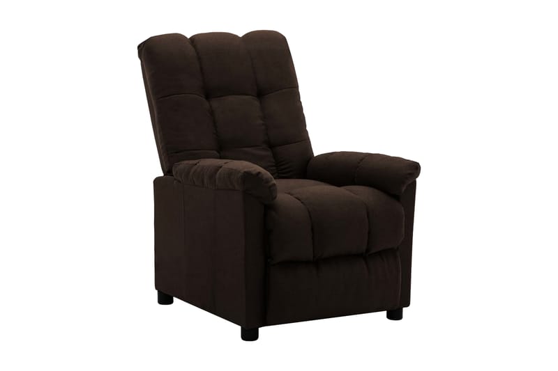 Reclinerfåtölj mörkbrun tyg - Brun - Möbler - Stolar & fåtöljer - Fåtölj - Biofåtölj & reclinerfåtölj