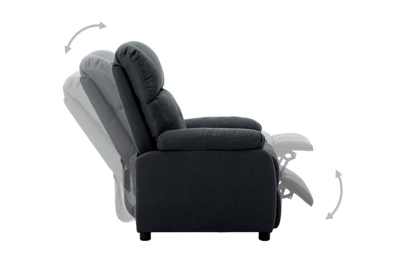Reclinerfåtölj mörkgrå tyg - Grå - Möbler - Stolar & fåtöljer - Fåtölj - Biofåtölj & reclinerfåtölj