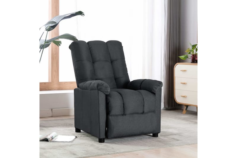 Reclinerfåtölj mörkgrå tyg - Grå - Möbler - Stolar & fåtöljer - Fåtölj - Biofåtölj & reclinerfåtölj