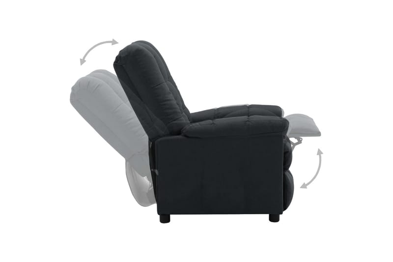 Reclinerfåtölj mörkgrå tyg - Grå - Möbler - Stolar & fåtöljer - Fåtölj - Biofåtölj & reclinerfåtölj