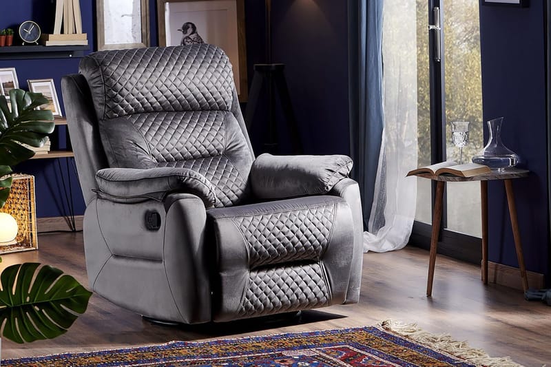 Reclinerfåtölj - Mörkgrå - Möbler - Stolar & fåtöljer - Fåtölj - Biofåtölj & reclinerfåtölj