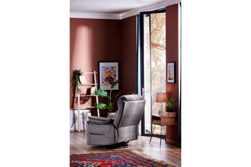 Reclinerfåtölj - Mörkgrå - Möbler - Stolar & fåtöljer - Fåtölj - Biofåtölj & reclinerfåtölj