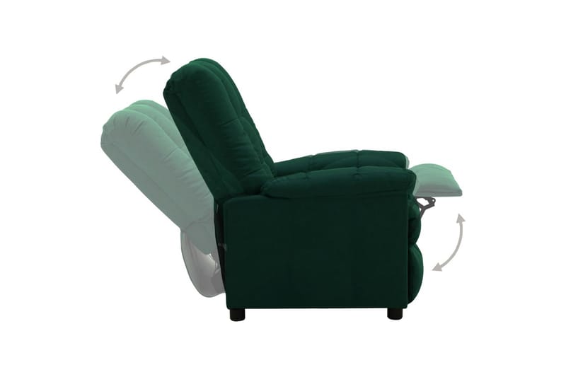 Reclinerfåtölj mörkgrön tyg - Grön - Möbler - Stolar & fåtöljer - Fåtölj - Biofåtölj & reclinerfåtölj