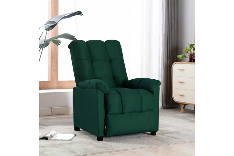 Reclinerfåtölj mörkgrön tyg - Grön - Möbler - Stolar & fåtöljer - Fåtölj - Biofåtölj & reclinerfåtölj