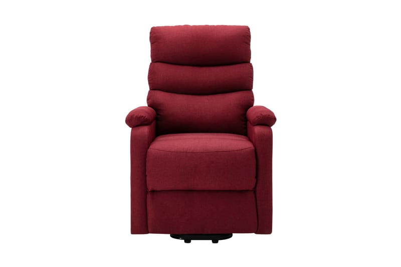 Reclinerfåtölj med uppresningsfunktion vinröd tyg - Röd - Möbler - Stolar & fåtöljer - Fåtölj - Biofåtölj & reclinerfåtölj