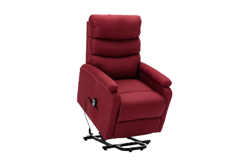 Reclinerfåtölj med uppresningsfunktion vinröd tyg - Röd - Möbler - Stolar & fåtöljer - Fåtölj - Biofåtölj & reclinerfåtölj