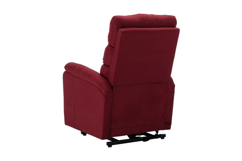 Reclinerfåtölj med uppresningsfunktion vinröd tyg - Röd - Möbler - Stolar & fåtöljer - Fåtölj - Biofåtölj & reclinerfåtölj