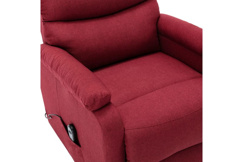 Reclinerfåtölj med uppresningsfunktion vinröd tyg - Röd - Möbler - Stolar & fåtöljer - Fåtölj - Biofåtölj & reclinerfåtölj