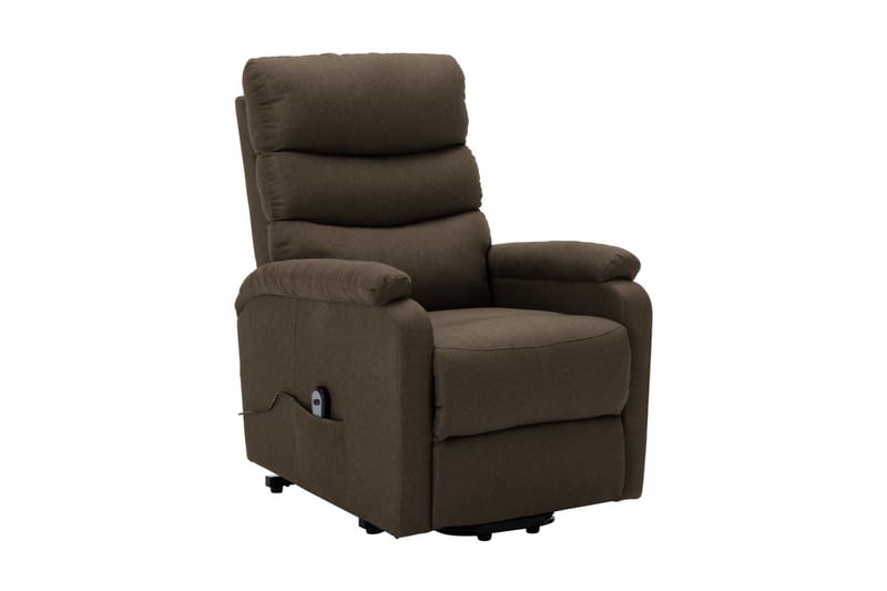 Reclinerfåtölj med uppresningshjälp brun tyg - Brun - Möbler - Stolar & fåtöljer - Fåtölj - Biofåtölj & reclinerfåtölj