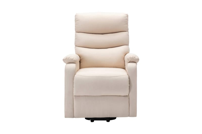 Reclinerfåtölj med uppresningshjälp gräddvit tyg - Vit - Möbler - Stolar & fåtöljer - Fåtölj - Biofåtölj & reclinerfåtölj