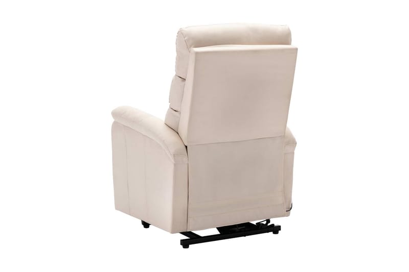 Reclinerfåtölj med uppresningshjälp gräddvit tyg - Vit - Möbler - Stolar & fåtöljer - Fåtölj - Biofåtölj & reclinerfåtölj