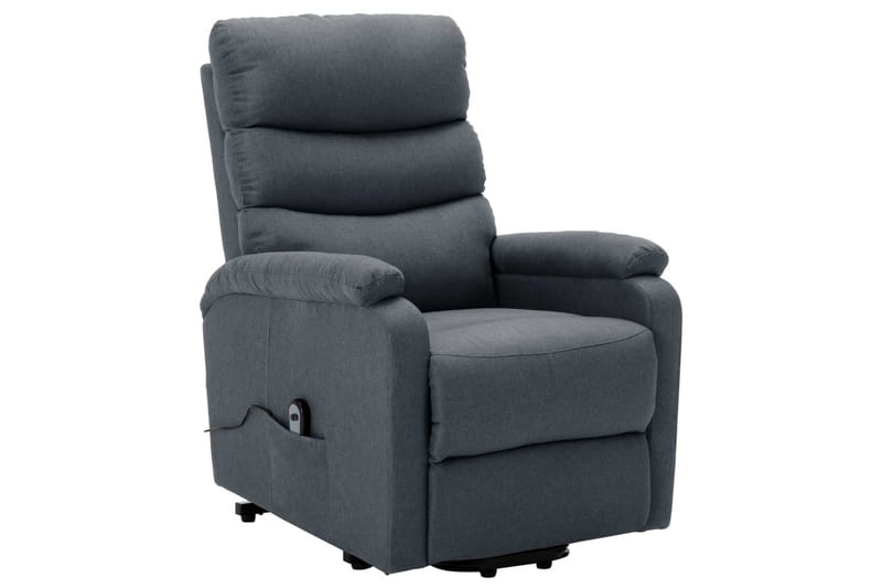 Reclinerfåtölj med uppresningshjälp ljusgrå tyg - Grå - Möbler - Stolar & fåtöljer - Fåtölj - Biofåtölj & reclinerfåtölj