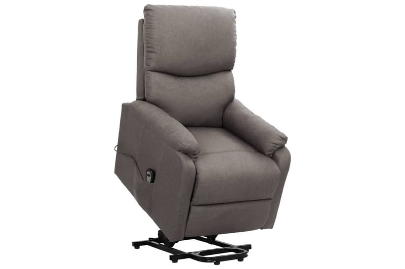 Reclinerfåtölj med uppresningshjälp ljusgrå tyg - Grå - Möbler - Stolar & fåtöljer - Fåtölj - Biofåtölj & reclinerfåtölj
