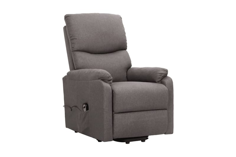 Reclinerfåtölj med uppresningshjälp ljusgrå tyg - Grå - Möbler - Stolar & fåtöljer - Fåtölj - Biofåtölj & reclinerfåtölj