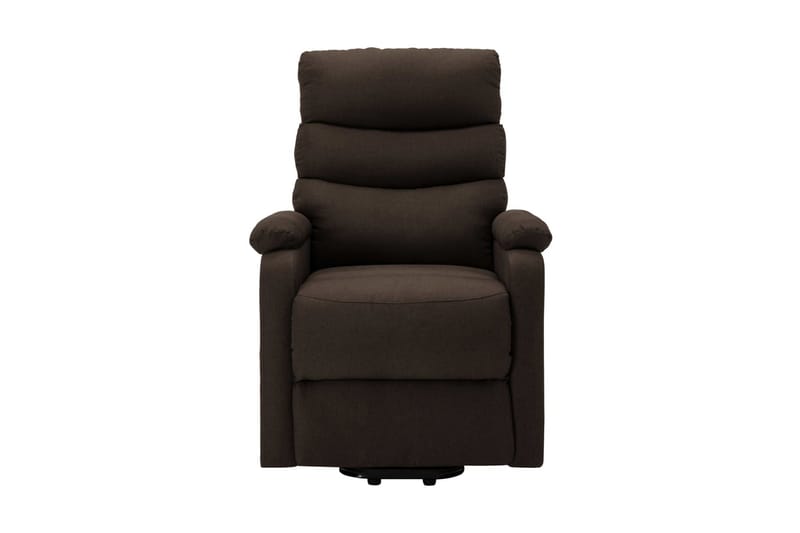 Reclinerfåtölj med uppresningshjälp mörkbrun tyg - Brun - Möbler - Stolar & fåtöljer - Fåtölj - Biofåtölj & reclinerfåtölj