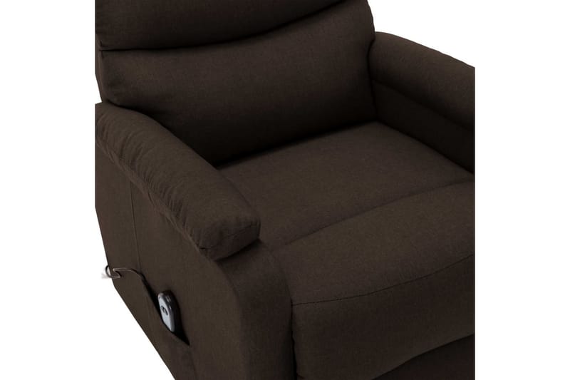 Reclinerfåtölj med uppresningshjälp mörkbrun tyg - Brun - Möbler - Stolar & fåtöljer - Fåtölj - Biofåtölj & reclinerfåtölj