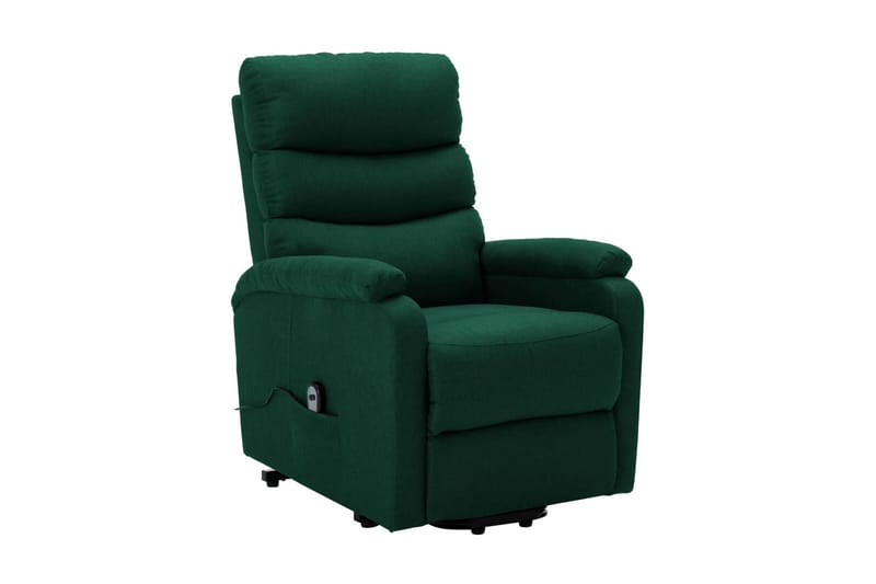Reclinerfåtölj med uppresningshjälp mörkgrön tyg - Grön - Möbler - Stolar & fåtöljer - Fåtölj - Biofåtölj & reclinerfåtölj