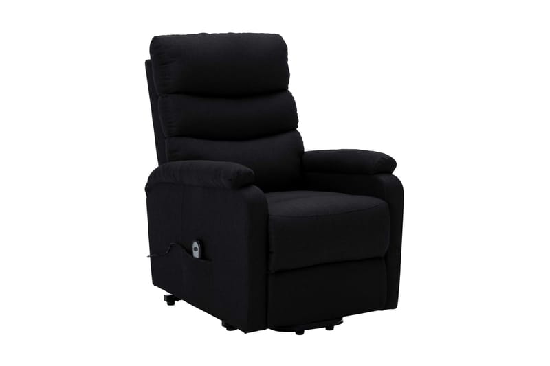 Reclinerfåtölj med uppresningshjälp svart tyg - Svart - Möbler - Stolar & fåtöljer - Fåtölj - Biofåtölj & reclinerfåtölj