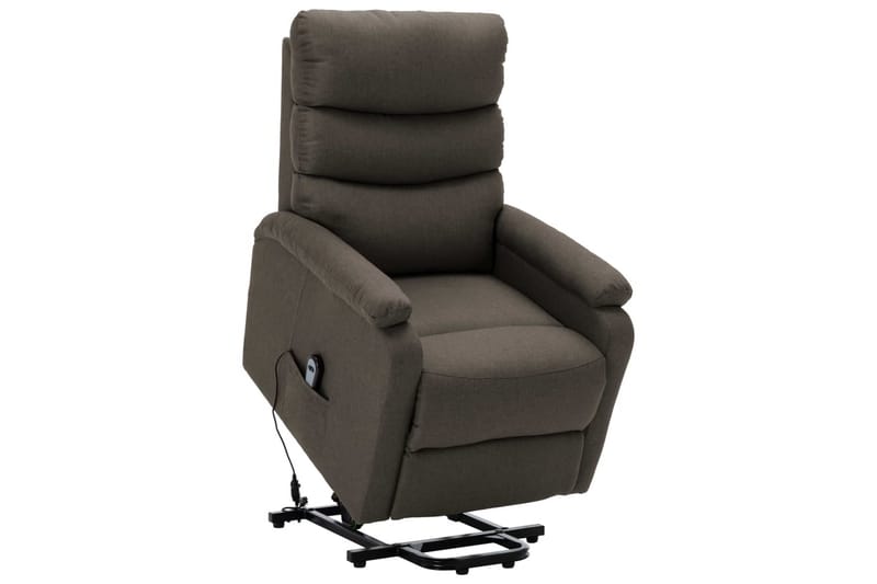 Reclinerfåtölj med uppresningshjälp taupe tyg - Brun - Möbler - Stolar & fåtöljer - Fåtölj - Biofåtölj & reclinerfåtölj