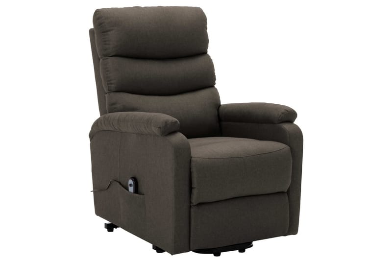 Reclinerfåtölj med uppresningshjälp taupe tyg - Brun - Möbler - Stolar & fåtöljer - Fåtölj - Biofåtölj & reclinerfåtölj
