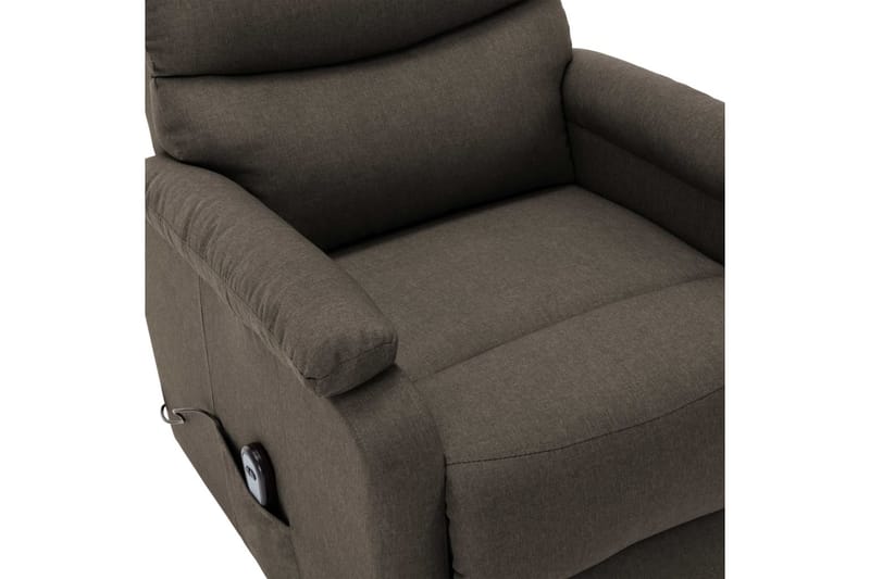 Reclinerfåtölj med uppresningshjälp taupe tyg - Brun - Möbler - Stolar & fåtöljer - Fåtölj - Biofåtölj & reclinerfåtölj