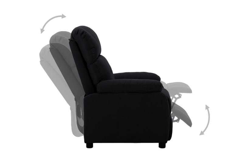 Reclinerfåtölj svart tyg - Svart - Möbler - Stolar & fåtöljer - Fåtölj - Biofåtölj & reclinerfåtölj
