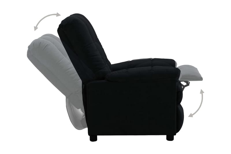 Reclinerfåtölj svart tyg - Svart - Möbler - Stolar & fåtöljer - Fåtölj - Biofåtölj & reclinerfåtölj